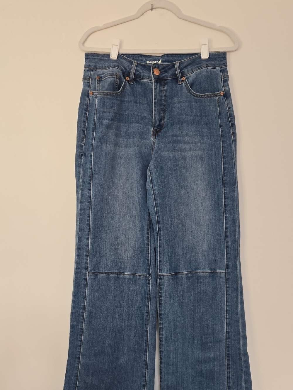 Seven for all Mankind High-Rise Wide Leg Jeans Blue Denim Normcore Size 6